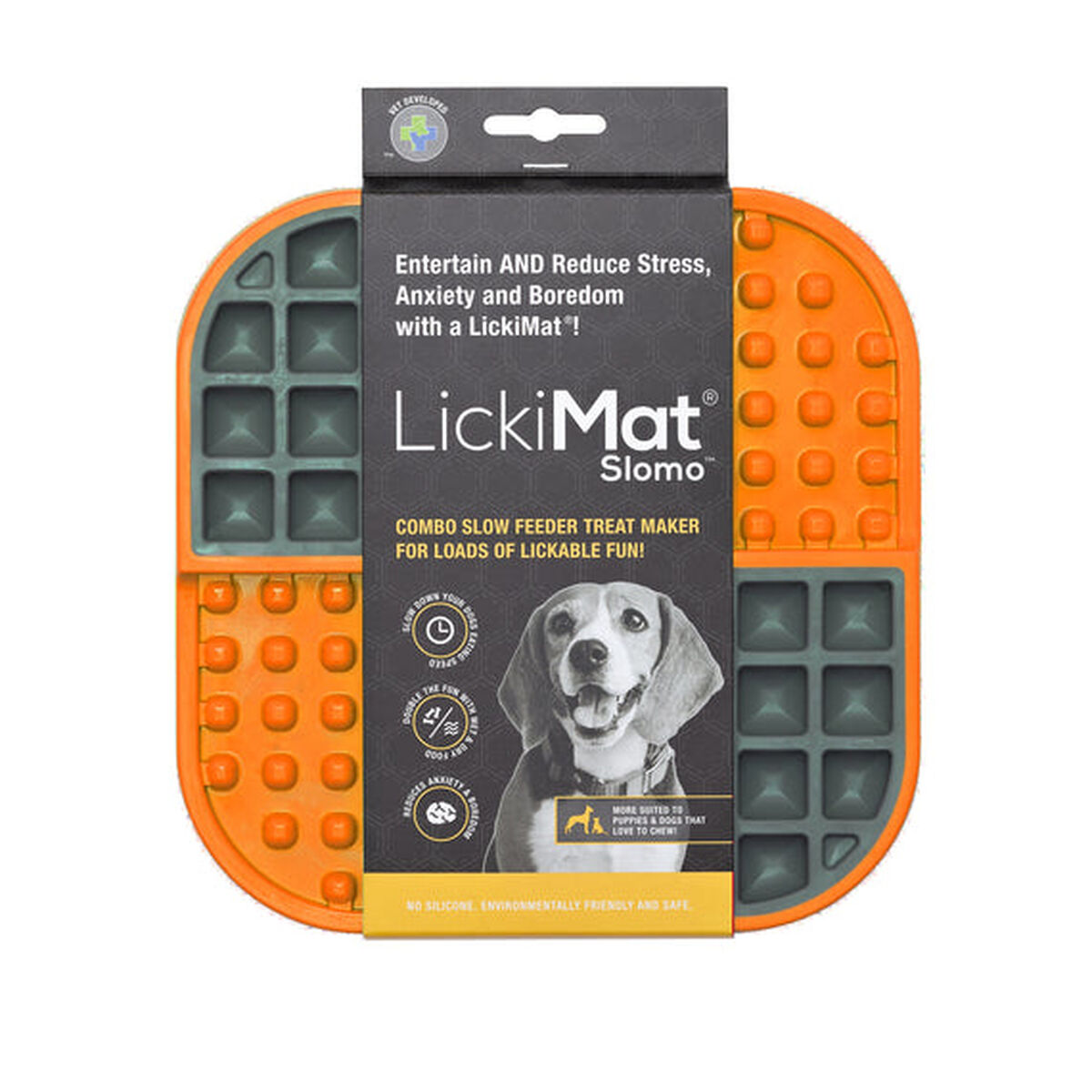Hund Feeder Lickimat Dog Slomo Orange polypropylen TPR